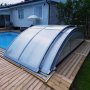Pooltak 4x8m med sidodrr | Skjutbart - Aluminium