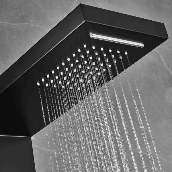 Duschpanel i svart rostfritt stål | Lexi Duschpanel i svart rostfritt stål | Lexi