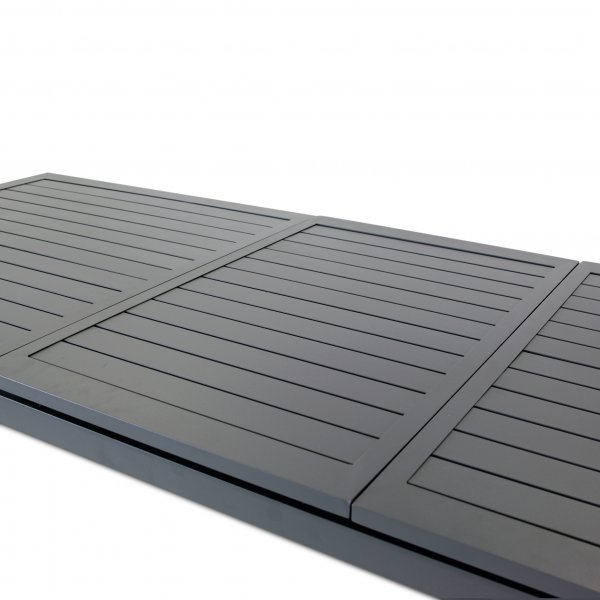 Förlängningsbart bord i aluminium 180-240cm | 8 positionsstolar Förlängningsbart bord i aluminium 180-240cm | 8 positionsstolar