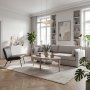 Soffbord 120 cm | Oljad ek, oval design & praktisk hylla | Atlanta