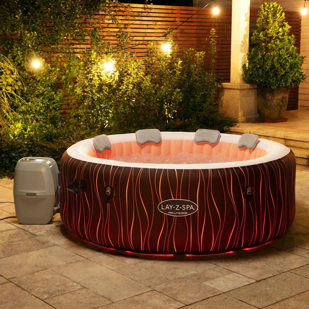 Lay-Z Spa Hollywood Airjet | Bestway uppblåsbart spabad 4-6 personer | Uppblåsbart spabad Hollywood AirJet