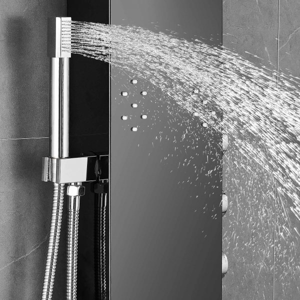 Duschpanel i svart rostfritt stål | Zoey Duschpanel i svart rostfritt stål | Zoey