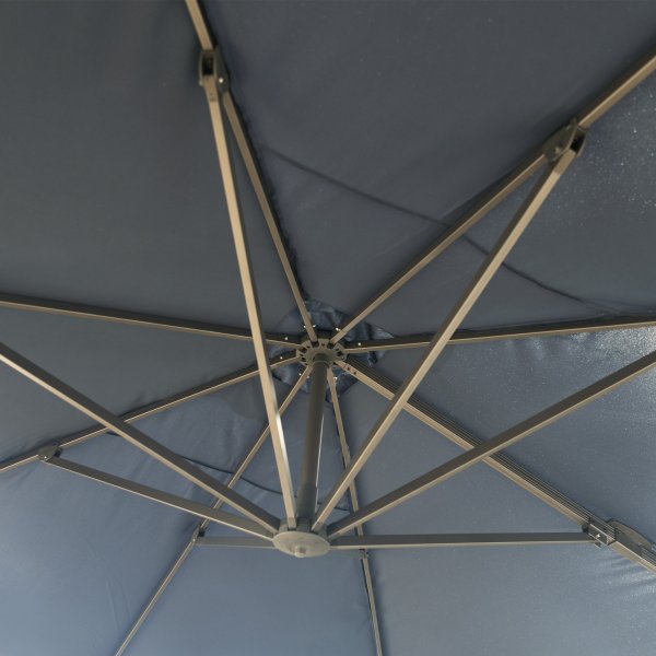 Rektangulrt premiumparasoll 3x4m med vev | Bl