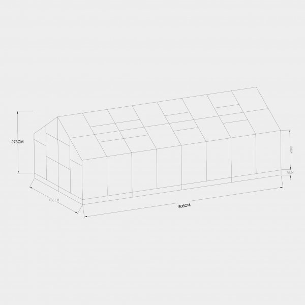 Premium glasvxthus 33m | 5 rs stormgaranti | 4mm skerhetsglas