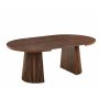 F�rl�ngningsbart runt matbord 120�200 cm i valn�t med plats f�r 4�10 personer | Crossby