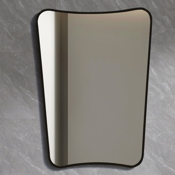 Spegel med rundade former - TIFFANY BLACK