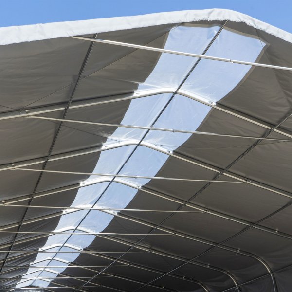 Lagert�lt 7x14m | 3,8m h�jd | 98m� 620g/m� | Med takpanel | PVC - Gr�