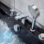 Svart bubbelbadkar | Glasfront, vrmare & ljusterapi | 180cm | BK-009V