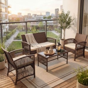 Lyxig soffgrupp f�r balkong | Lyfco Dalsj�