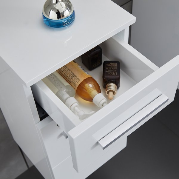 Stort badrumspaket | Kommod med handfat| Högblank vit Stort badrumspaket | Kommod med handfat| Högblank vit