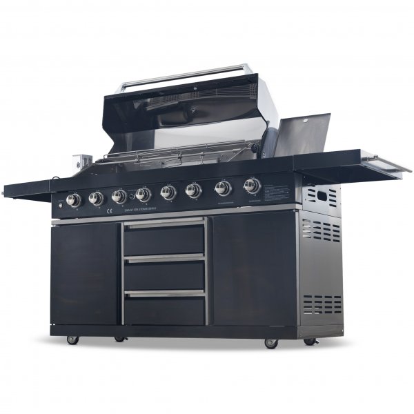 Rostfri gasolgrill/utekk | Varmluftsfunktion | New Orleans Blackline
