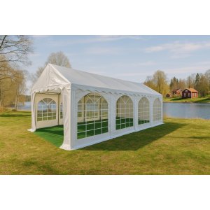 Partytält 4x8 m | Galvaniserad stål ställning | Vit Partytält 4x8 m | Galvaniserad stål ställning | Vit