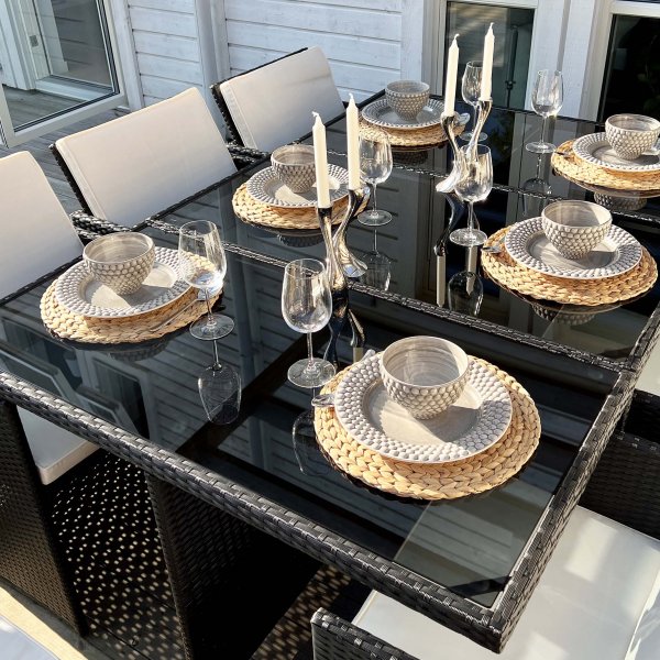 Matgrupp utemöbler | 10 sittplatser | Konstrotting | Lyfco Skärhamn Matgrupp utemöbler | 10 sittplatser | Konstrotting | Lyfco Skärhamn