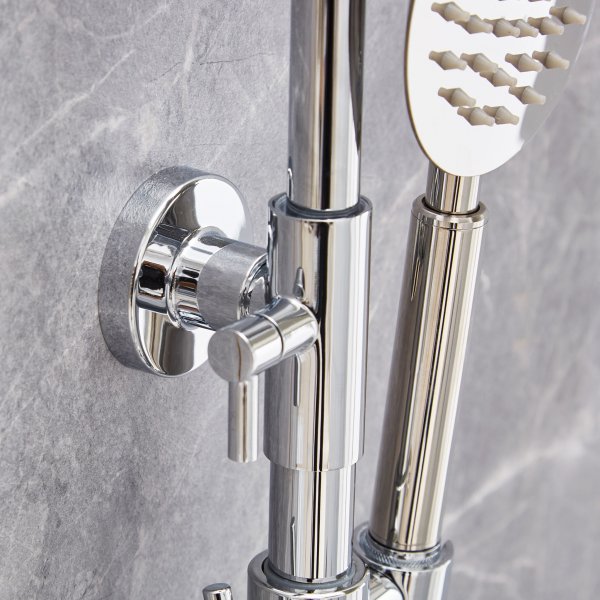 Takduschset med badkarsblandare | Brusa 2.0 - Krom