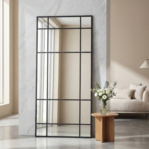 Stor helkroppsspegel | Spr�jsad | Svart ram