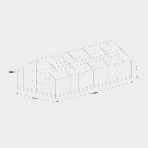 Extra brett premium glasvxthus 51m | Stormgaranti och skerhetsglas
