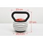 Justerbar kettlebell 3,4-18kg | 7 viktniver | Lyfco