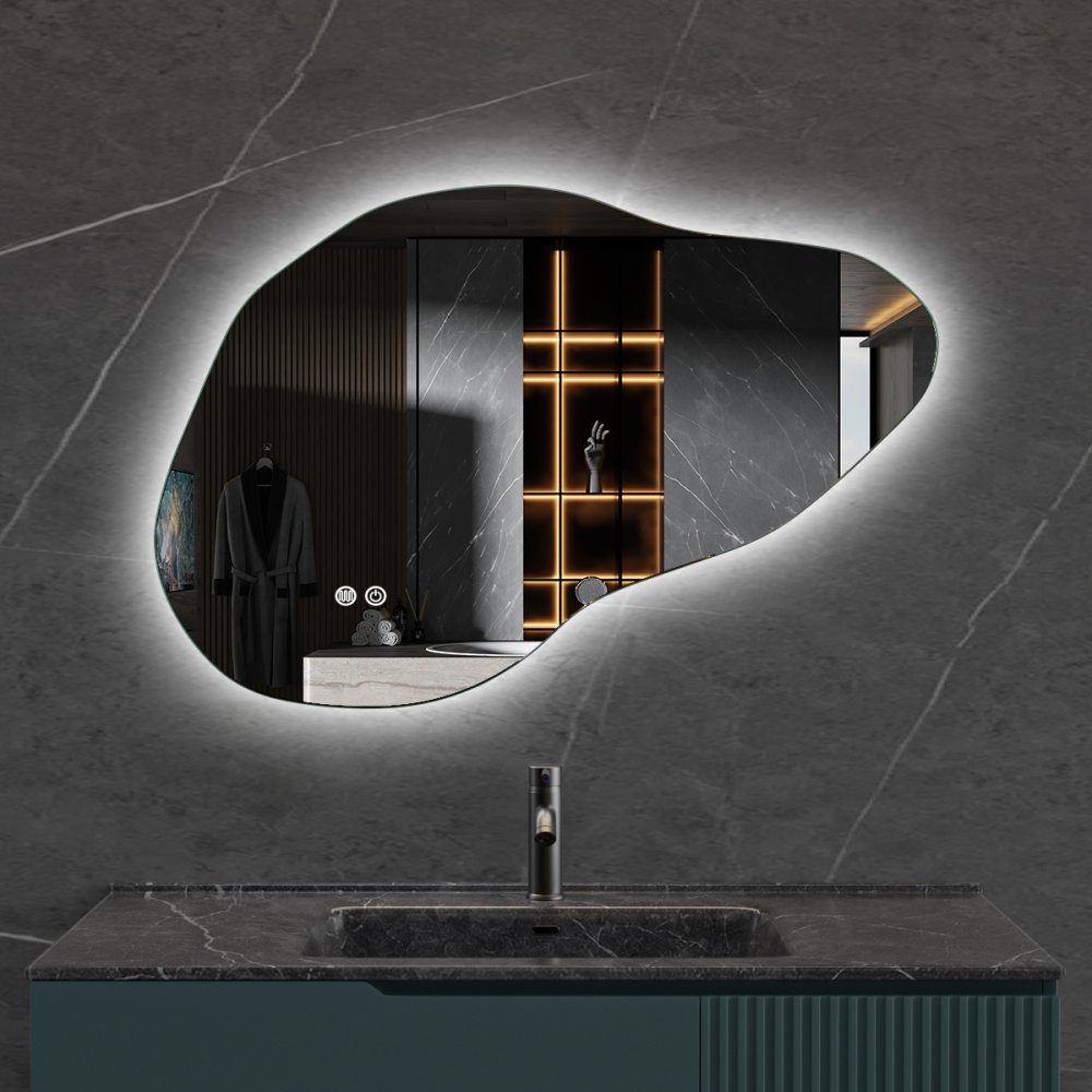 LED-spegel 100x65 cm | Anti-Fog | Justerbar belysning | Lyfco | Optimal storlek: 100 x 65 cm för badrum och andra rum