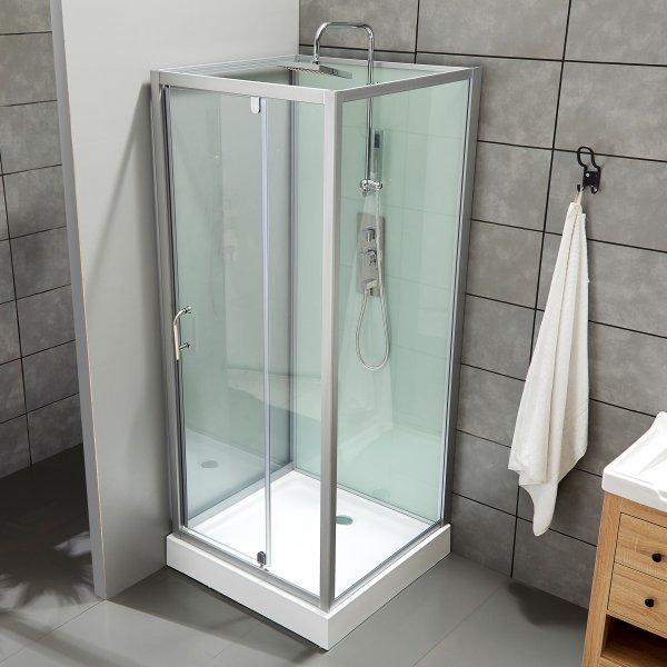 Duschkabin med akrylkar och takdusch Duschkabin med akrylkar och takdusch