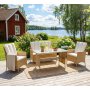 Loungegrupp med bord i beige – 2 stolar & 2-sitssoffa | Gillinge Loungegrupp med bord i beige – 2 stolar & 2-sitssoffa | Gillinge