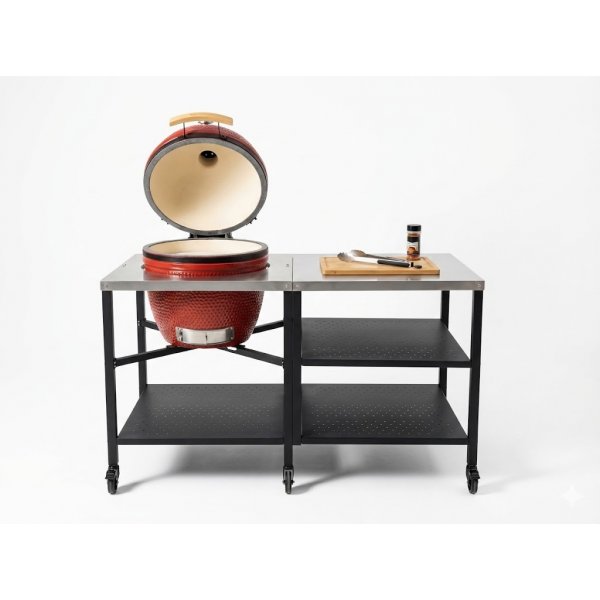 Utekök Kamadogrill AU-21 (47 cm) – Vinröd | Keramisk grill med integrerad arbetsstation Utekök Kamadogrill AU-21 (47 cm) – Vinröd | Keramisk grill med integrerad arbetsstation