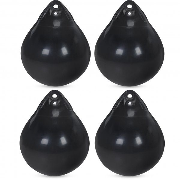Kulfender 4-pack | 2,5mm PVC | Svart