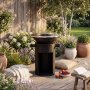 Eldstad med stekh�ll och grill | 58 cm fire pit | Svart
