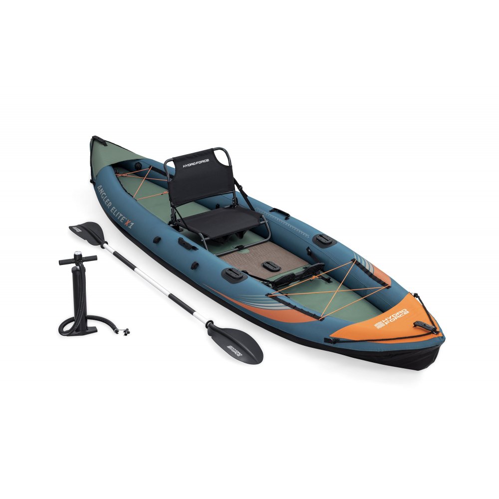 HydroForce Angler Elite Fiskekajak 380&times;99 cm Fish ruler, ripstop & komplett set Bestway (65197)