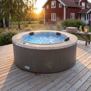 Spabad Galaxy | �220cm runt utespa | 21 jets massage | Balboa� styrsystem & Lucite� akryl