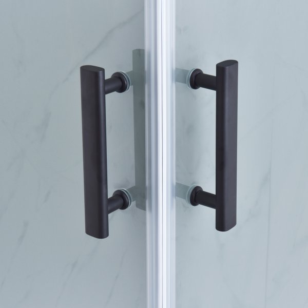 Komplett duschkabin med regndusch | Svart