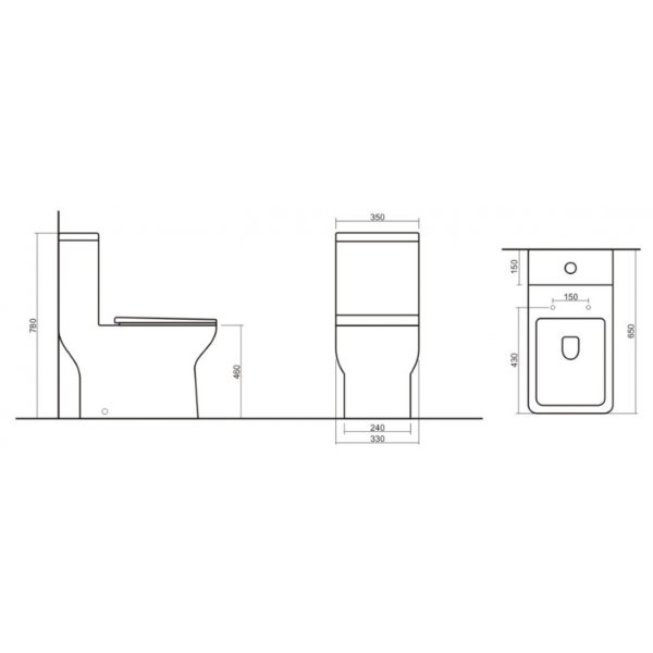 Toalettstol med golvanslutning | S-lås Toalettstol med golvanslutning | S-lås