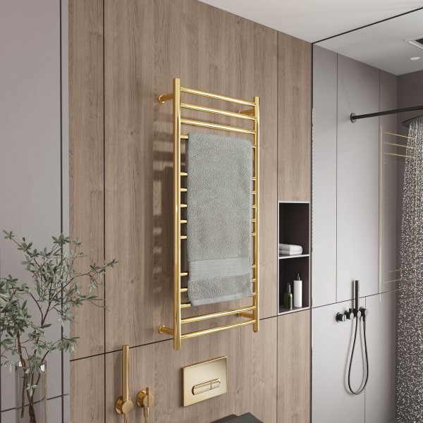 Elektrisk handdukstork 52x110x12cm | Mässing Elektrisk handdukstork 52x110x12cm | Mässing