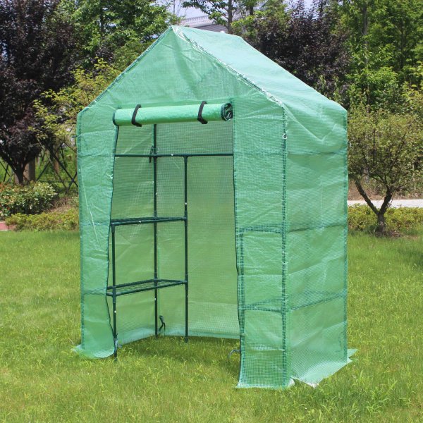 Litet plastväxthus 1m² | Stålram med PE-plastöverdrag Litet plastväxthus 1m² | Stålram med PE-plastöverdrag