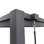 Pergola 3x3 m med lamelltak | Gr� st�lpergola f�r uteplats