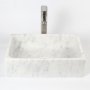 Marmorhandfat 45x35cm | 100% natursten | Unika skiftningar