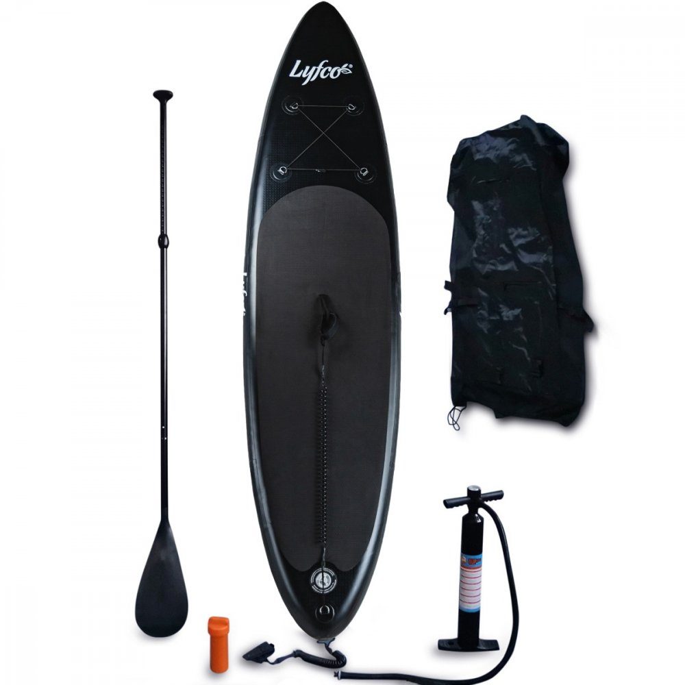 SUP-bräda 3,3m Uppblåsbar paddle board -15psi Svart Lyfco Uppblåsbar paddle board SUP 3,35 m