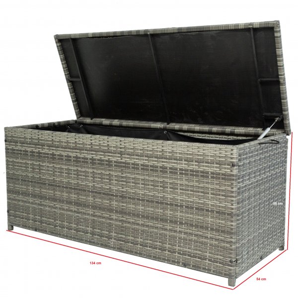Dynbox i konstrotting | 420L | Grå | 134x54x59cm Dynbox i konstrotting | 420L | Grå | 134x54x59cm