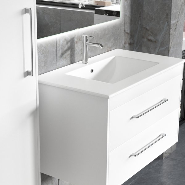 Badrumspaket | Kommod, sidoskåp & LED-spegel | Opacus Badrumspaket | Kommod, sidoskåp & LED-spegel | Opacus