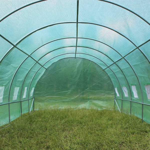 Tunnelväxthus 18m² | Stålram med PE-plastöverdrag Tunnelväxthus 18m² | Stålram med PE-plastöverdrag
