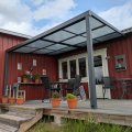Kundbild Slide roof veranda 3,9 x 3m | Skjutbart altantak | Kanalplast / Aluminium: Stilren och snygg. Praktiskt med...