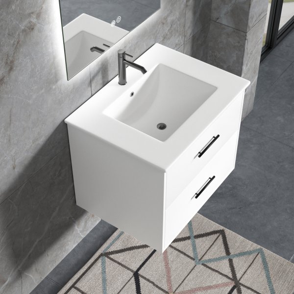 Badrumsmbel | Kommod med blandare | LED-spegel | Murus