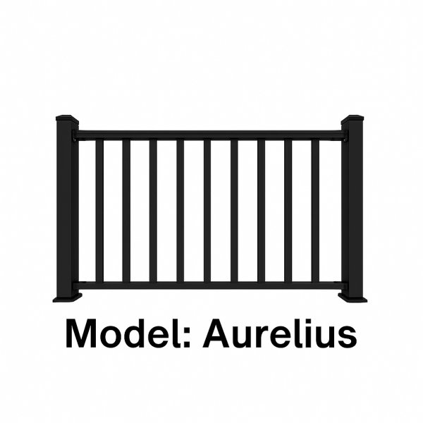 Altanstaket 100x100 cm | Pulverlackerad och robust design | Passar till Aurelius/Linius