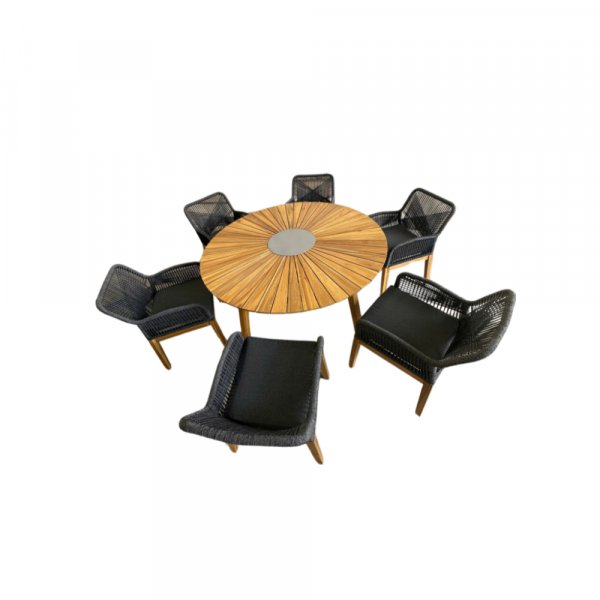 Matgrupp utemöbler | 6 sittplatser | Akaciaträ| Lyfco Florida Matgrupp utemöbler | 6 sittplatser | Akaciaträ| Lyfco Florida