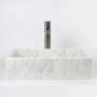 Marmorhandfat 45x35cm | 100% natursten | Unika skiftningar