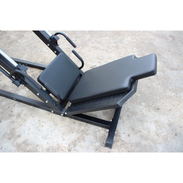 Benpress & Hack Squat-maskin | Kombinerad styrketr�ningsmaskin i st�l | Trekkrunner