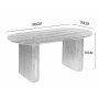 Matbord 180 cm i valn�t med r�fflade tr�ben | Callum