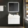 Badrumspaket 80cm | T�lig sintrad sten | LED-spegel | Cirrus White