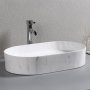 Ovalt handfat 61x38cm | Marmormnstrat porslin | Lyxig design