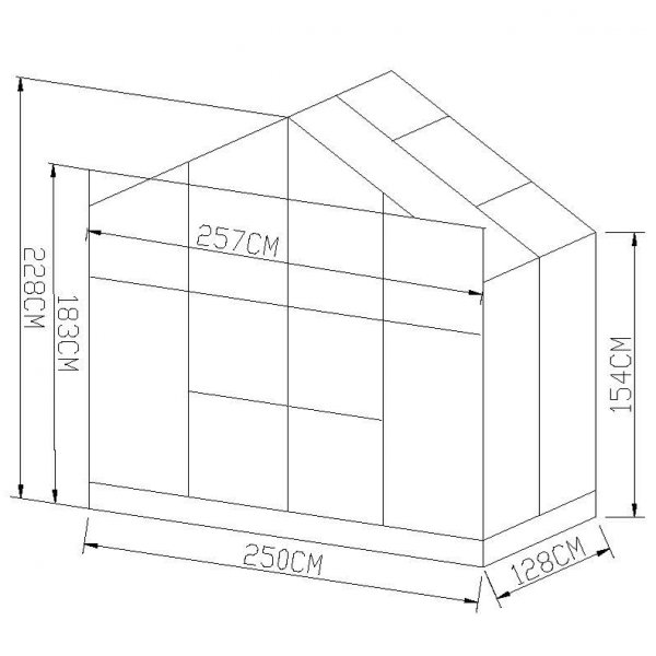 Växthus 3,3m² | 4mm säkerhetsglas | 5 års stormgaranti Växthus 3,3m² | 4mm säkerhetsglas | 5 års stormgaranti