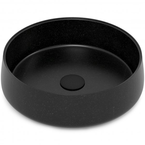 Runt tvttstll 40cm | Svart granit | 100% natursten